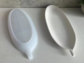 Molde silicona bandeja hoja alargada fina 